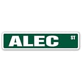 ALEC Street Sign name kids childrens room door bedroom girls boys gift