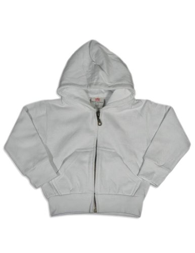 Rag Wear USA - Infant Girls Long Sleeve Zip Up Hoodie Sweatshirt Jacket, White (Size 18Months)