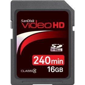 SanDisk SDSDHV-016G-A15 16GB Video HD SDHC Card (Black)
