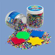 Childrens Toyshop  Toys : Hama Beads and Pegboard in Tub with approximately 5,000 beads