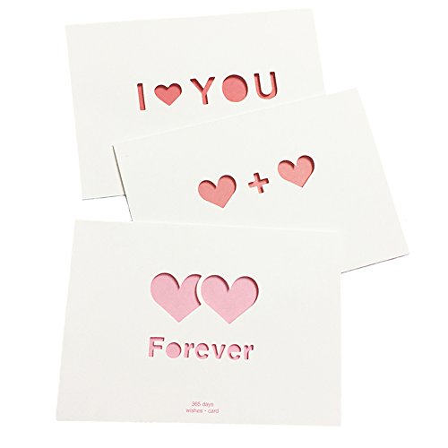 Love Cards, Love Greeting Cards Envelopes For Every Occasion, Holiday Personalized Blank Love Greeting Cards Set of 16 PCS/Set