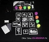 UV Groove Cosmetic Glitter Tattoo Kit Add on for Face Paint or Henna