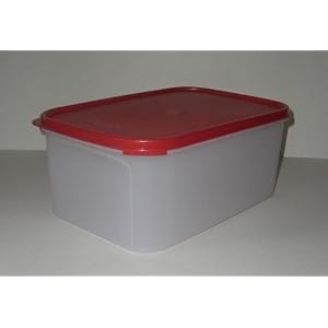 Tupperware Modular Mates Rectangular 2 Container in Red Passion by