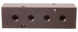 MM-10 Aluminum Single-Sided Ports Manifold 1/4 NPT Ports, 3/8 NPT Inlet