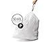 simplehuman BULK VALUE PACK Code P Custom Fit Trash Can Liner 50-60 L / 14.5-16 Gallon, 200 Pack