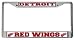 Detroit Red Wings Chrome License Plate Frame