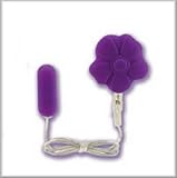 Purple Power Bud Micro-Sized 3-Speed Velvet Cote Massager With Flower Shaped Battery Pack