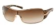 PRADA SPR61IS 7OE6S1 BRASS BROWN GRADIENT METAL SHEILD SUNGLASSES