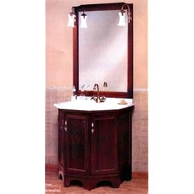 Anetto Vanity Sink Set w/Drop-In Basin (Single-hole Drilling) - Honey - Antique Brass