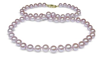 6.5x7mm Lavender Freshwater cultured pearl necklace