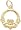 Claddagh Charm, Gold Plated Silver