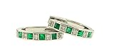 Diamond (.05ct) and Princess Cut Emerald (.24ct) Band