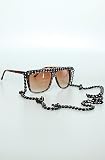 A-Morir The Original Love/Hate Convertible Chain Shades in Tinted Black Diamond,Sunglasses for Women