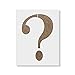 Question Mark Stencil Template - Reusable Stencil with Multiple Sizes Available
