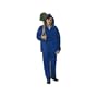 Blue Two-Piece Hooded PVC/Polyester Rain Suit