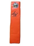 Adrian Peterson Autographed Custom Minnesota Vikings Photo Football End Zone Pylon, Proof Photo of Adrian Signing for Us.