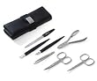 Travel Manicure Set for Men in Black Soft-Nappa Leather Case. Made by Erbe in Solingen,Germany