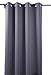 Deconovo Blackout Curtain Darkening Panel for Bedroom or Living Room Grommet Thermal Insulated Reduce Drape, 52 x 63 Inch, Light Grey