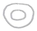 Jewelry set, 'Flower Chains' 17" L