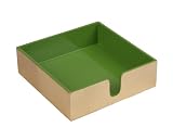 Caspari Lacquer Cocktail Napkin Holder, Apple Green and Gold