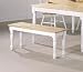 Kitchen & Housewares : Coaster Furniture Natural and White Bench By Coaster Furniture