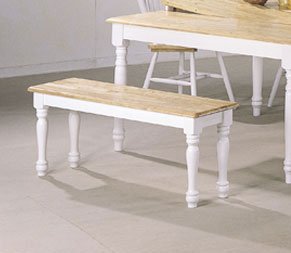 Childrens Toyshop  Kitchen & Housewares : Coaster Furniture Natural and White Bench By Coaster Furniture