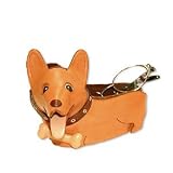 VANCA Craft Leather Desk Eyeglasses Holder * CORGI *