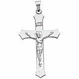 14Kt White Gold Consecrated Cross Fashion Pendant