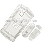 BlackBerry RIM Pearl 8100 Cell Phone Clear Protective Hard Case with Swivel Rotating Belt Clip and Stationary Belt Clip
