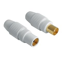Hama Koax-Stecker und Koax-Kupplung im Set, vergoldet