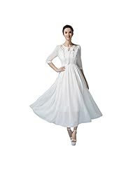 Sexy V-neck Chiffon Sheer Embroidered Bridesmaid Dress/Wedding Dress 