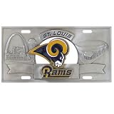 St. Louis Rams Zinc License Plate - NFL Football Fan Shop Sports Team Merchandise
