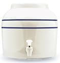 Ceramic Water Crock Dispenser - Double Blue Line