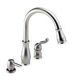 Delta Faucet 978-SSSD Leland Single-Handle Kitchen Faucet with Pull Down Spray Wand and Soap Dispenser, Stainless