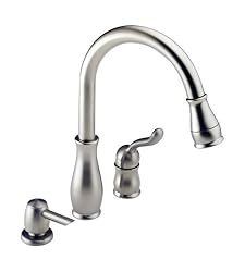 Delta Faucet 978-SSSD Leland Single-Handle Kitchen Faucet with Pull Down Spray Wand and Soap Dispenser, Stainless