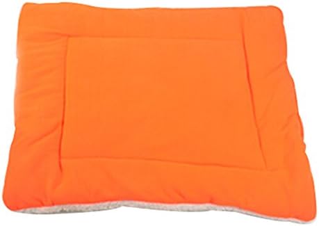 New High Quality Soft Coral Fleece Pet Cushion Dog Cat Bed Mat Sleeping House Small Size -Orange