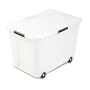 Advantus� Rolling Storage Box, Clear, Letter/Legal, 15-Gallon Size
