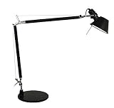 Tolomeo Mini Tavolo schwarz/Aluminium/mit Tischfuß/E27
