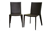 Set of 2 Parson Dining Chairs - Chocolate Brown Finish
