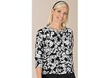 Petite Bay Studio Career Black Floral Print Cardigan
