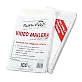Video Cassette Mailer with Air Bubble Inner Liner, 6-1/2 x 9-1/2, 2/Pack QUAR7505