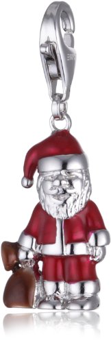Esprit Damen-Charms santa 925 Sterlingsilber rot braun Lack ESCH90949A000 Preisvergleich