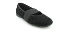 XXL Damen Ballerinas Hausschuhe Schuhe in Übergrössen Schwarz