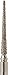 CROSSTECH Multi-Use Diamond Burs 859L/010S (1.0mm head size, 11.0mm head length), Friction Grip Shank, Medium Grit, Needles (Pack of 5)