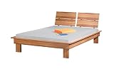 Link 55300400 Bett Canto 140 cm Leistenprofil walnuss