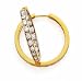 CZ HOOP EARRINGS 1.40CTW 25MM IN 14K YELLOW GOLD