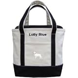 German Shepherd White Canvas Tote Bag