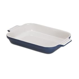 Cuisinart Chef's Classic Ceramic Bakeware 12-1 2-Inch Open Rectangular Baker, Blue by Cuisinart