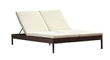 Madrid Double Chaise Lounge Espresso 13H x 52W x 81D
