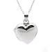 Sterling Silver Puffed Heart Locket Pendant and Charm with Free Gift Box